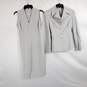 List Women Light Gray Suit Dress Set Sz 40 image number 1