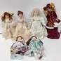 Bundle of 6 Assorted Porcelain Dolls w/Clothing image number 5