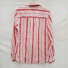 NWT J. Crew WM's Red & White Peppermint Long Sleeve Shirt Size 4 alternative image