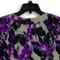 Womens Multicolor Floral Scoop Neck 3/4 Sleeve Pullover Blouse Top Size L image number 4