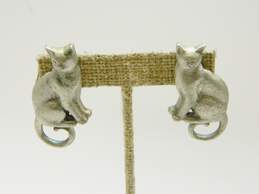Vintage & Contemporary Cat Earrings & Brooches 74.3g alternative image