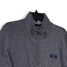 Mens Blue Long Sleeve Mock Neck Quarter Zip Pullover Sweater Size L Reg