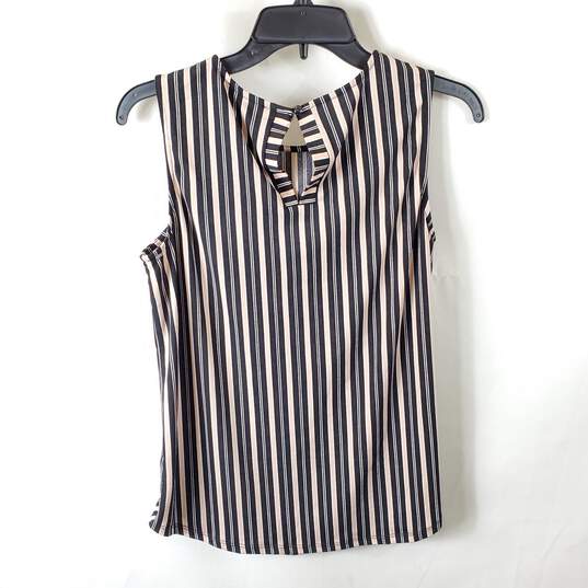 Adrianna Papell Women Pink Stripe Tank Top S NWT image number 2
