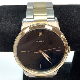 Designer Fossil Minimalist FS-5458 Two-Tone Black Dial Analog Wristwatch