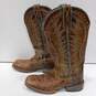 Ariat Unisex Brown Leather Slip On Western Style Boots Size 7.5 image number 3
