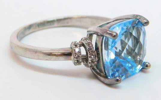 925 Sterling Silver White Sapphire, Blue Topaz & Diamond Accent Jewelry image number 3