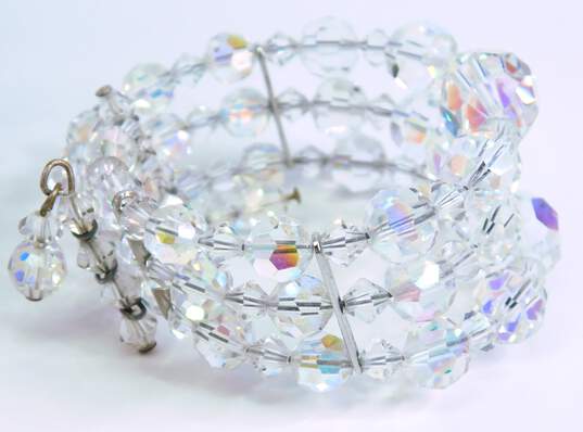 Vintage Icy Aurora Borealis Necklaces Bracelet & Earrings 208.3g image number 6