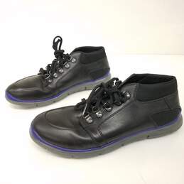 Prada Black Leather Lace Up Sneakers Men's Size 7 alternative image