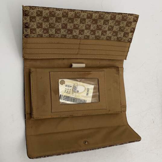 Liz Claiborne Womens Beige Brown Shoulder Handbag With Matching Wallet image number 7