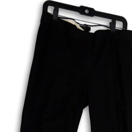 Womens Black Flat Front Pockets Regular Fit Straight Leg Chino Pants Size 8 image number 3