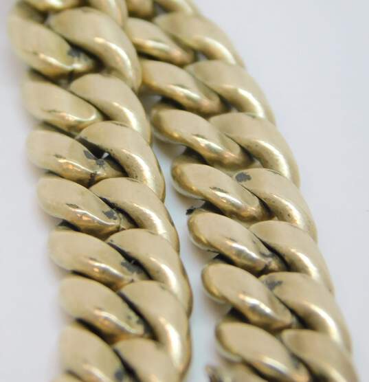 Fancy 10k Yellow Gold Chunky Chain Bracelet 32.5g image number 3
