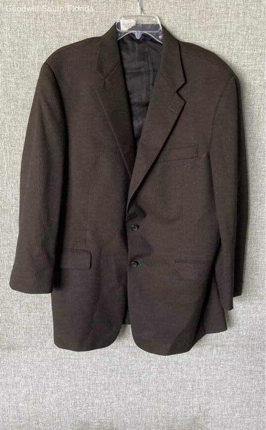 Authentic Burberry Mens Brown Wool Notch Lapel Two-Button Suit Jacket Size 42R image number 1