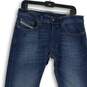 Womens Blue Denim Stretch Medium Wash Pockets Straight Leg Jeans Size W33 L32 image number 3