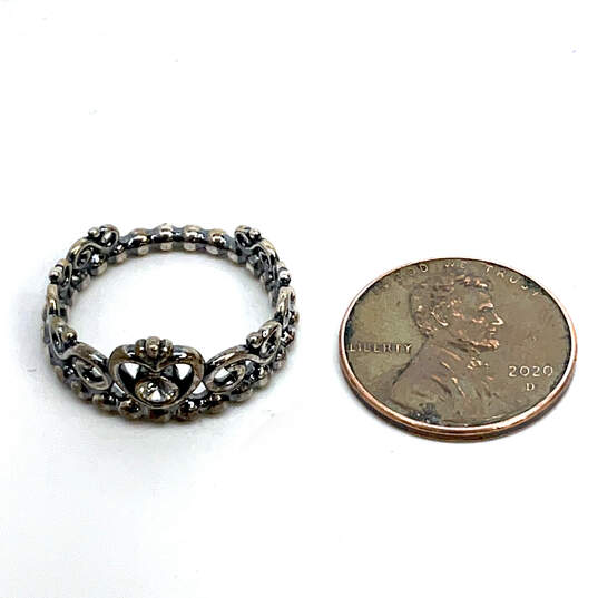 Designer Pandora S925 ALE 52 Sterling Silver Cubic Zirconia Crown Ring image number 5