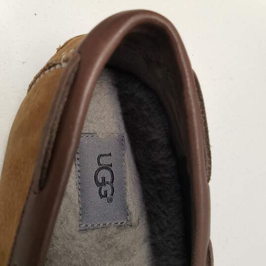 UGG 1090212 Bel-Air Tan Nubuck Leather Venetian Moccasins Loafers Shoes Men's Size 12 M image number 8