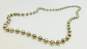 Artisan 925 Ball Bead Necklace & Interlocking Hoop Earrings 42.5g image number 3