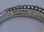 Michael Dawkins Designer 925 Sterling Silver Pebble Beaded Band Ring 4.7g image number 4