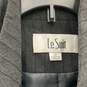 NWT Le Suit Womens Gray Two Button Blazer & Pants 2 Piece Suit Set Size 12 image number 6