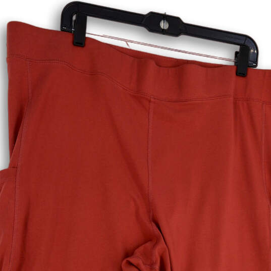 Womens Orange Air Elastic Waist Pull-On Activewear Capri Leggings Size 3X
