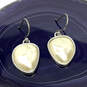 Designer Lucky Brand Silver-Tone Ivory Stone Fish Hook Drop Earrings image number 2