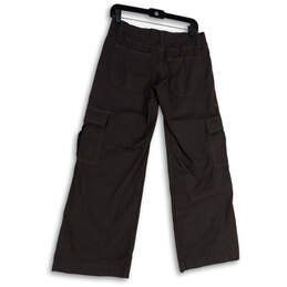 NWT Womens Gray Regular Fit Flat Front Straight Leg Cargo Pants Size 1 alternative image