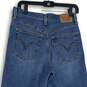 Womens Ribcage Blue Medium Wash Pockets Straight Leg Ankle Jeans Size 28 image number 4