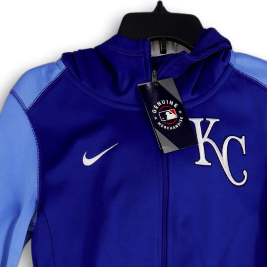 NWT Womens Blue Kansas City Royals Long Sleeve Full Zip Hooded Jacket Sz XS image number 3