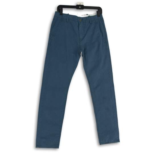 NWT Levi's Womens Blue Flat Front Mid Rise Slash Pocket Chino Pants Size 29 image number 1