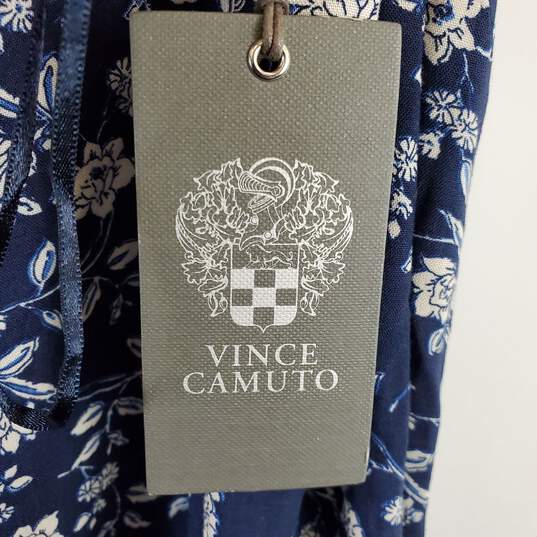 Vince Camuto Women Blue Floral Jumpsuit M NWT image number 5