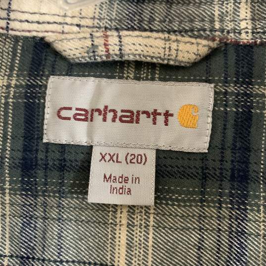 Women's Plaid Carhartt Button-Up, Sz. XXL (20) image number 3