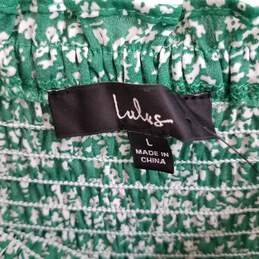 Lulus green ditsy floral maxi dress L alternative image