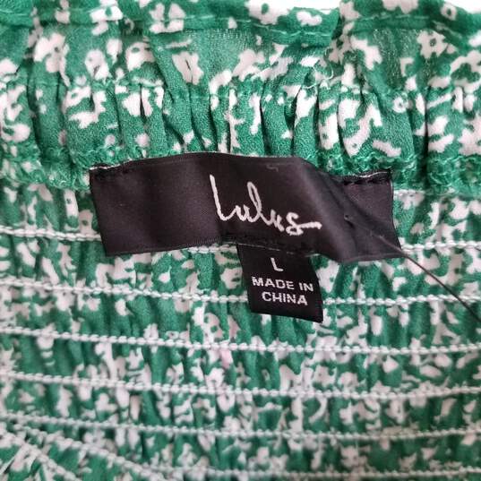Lulus green ditsy floral maxi dress L image number 2