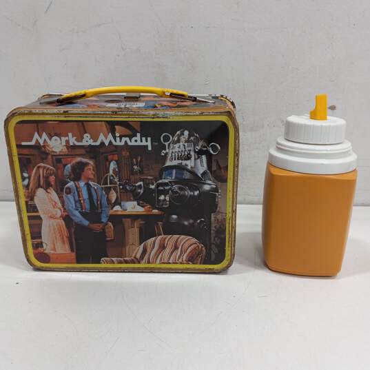 Vintage Thermos Mork & Mindy Metal Lunch Box w/Thermos image number 3