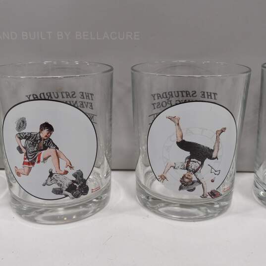 Set of 7 Norman Rockwell The Saturday Evening Post Glassware Collection image number 3