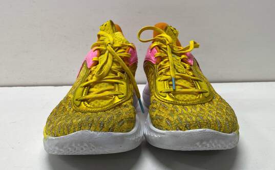 Under Armour Curry Flow 9 Sesame Street Big Bird Yellow Athletic Shoes Men's 8.5 image number 2