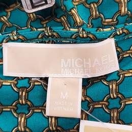 Michael Kors Women Green Print Dress M NWT
