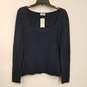NWT Womens Navy Cotton Blend Ambru Knitted Square Neck Pullover Sweater Size M image number 1