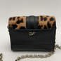Womens Sutra Brown Beige Leopard Print Haircalf Inner Pockets Crossbody Bag image number 2