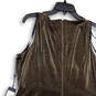 NWT Womens Black Gold Velvet Sleeveless Back Zip Fit & Flare Dress Size 18 image number 4