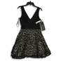 NWT Xscape Womens Black Lace V-Neck Sleeveless Back Zip Fit & Flare Dress Size 8 image number 1