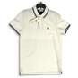 NWT Mens White Short Sleeve Spread Collar Regular Fit Golf Polo Shirt Size Large image number 1