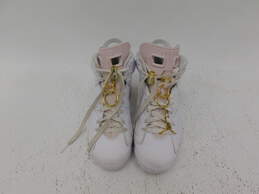 Women's Jordan 6 Retro Gold Hoops White/Metallic Gold Size 6.5