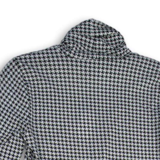 J. Crew Womens Black White Houndstooth Turtleneck Pullover T-Shirt Size XS image number 4