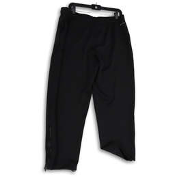 Mens Black Dri-Fit Elastic Waist Pockets Ankle Zip Track Pants Size Medium alternative image