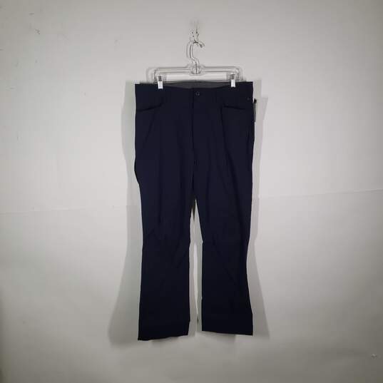 Mens Regular Fit Straight Leg Flat Front Chino Pants Size 36x32 image number 1