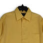 NWT Mens Yellow Button Front Spread Collar Long Sleeve Dress Shirt Size M image number 3