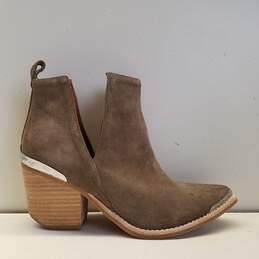 Jeffrey Campbell Cromwell Tan Suede Ankle Boots Shoes Size 7.5 M