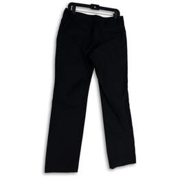 Womens Black Flat Front Slash Pocket Straight Leg Golf Chino Pants Size 8 alternative image