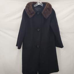 Bradley New York Vintage Wool Coat w/ Mink Collar