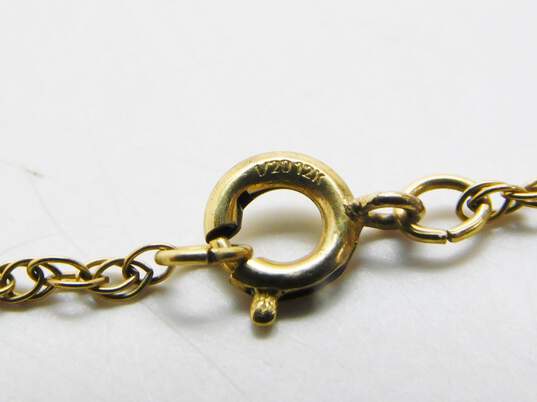 12k Yellow Gold Link Chain Necklace 1.9g image number 5